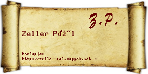Zeller Pál névjegykártya